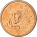 França, 5 Euro Cent, 2004, AU(55-58), Aço Cromado a Cobre, Gadoury:3, KM:1284