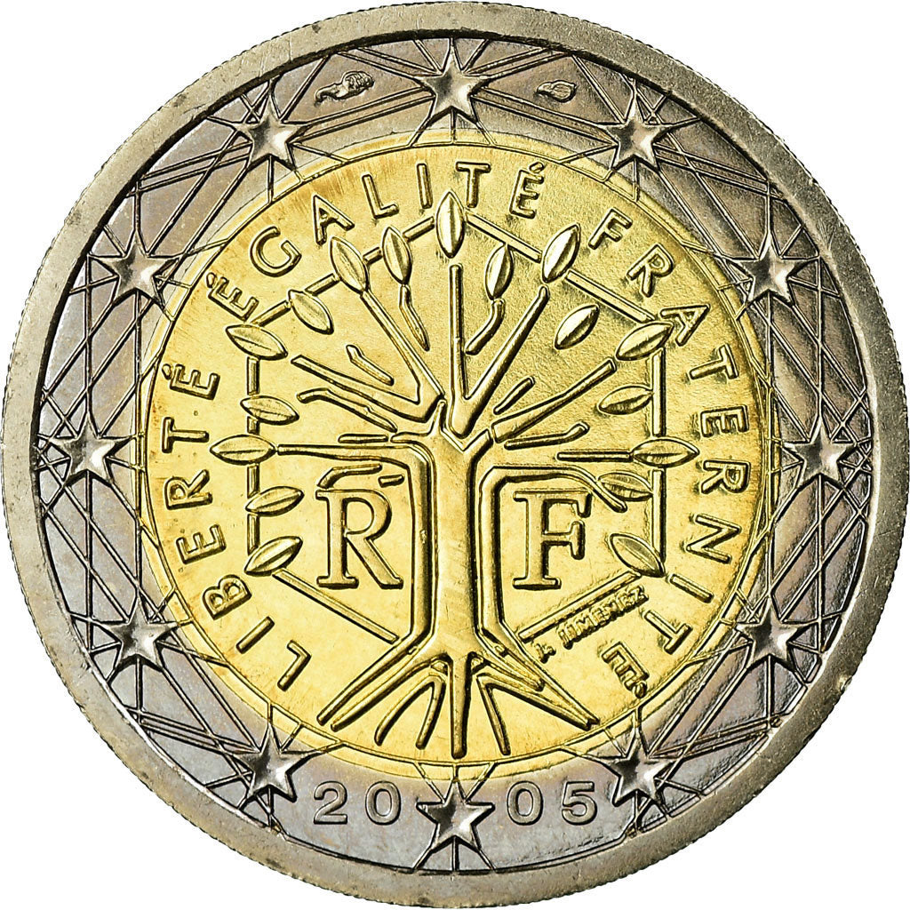 France, 2 Euro, 2005, AU(55-58), Bi-Metallic, Gadoury:8., KM:1289