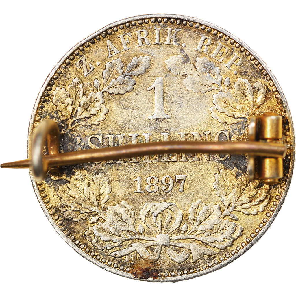 Coin, South Africa, Shilling, 1897, AU(50-53), Silver, KM:5