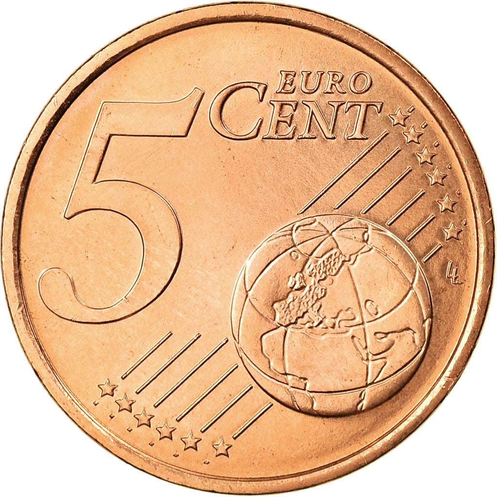 França, 5 Euro Cent, 2005, AU(55-58), Aço Cromado a Cobre, Gadoury:3, KM:1284