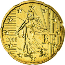 France, 20 Euro Cent, 2006, AU(55-58), Brass, Gadoury:5., KM:1286