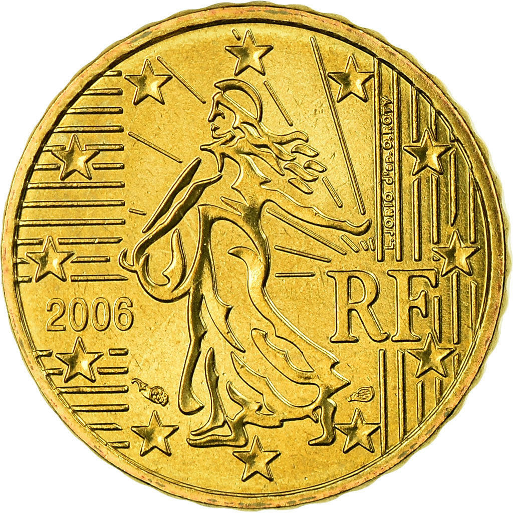 France, 10 Euro Cent, 2006, AU(55-58), Brass, Gadoury:4a, KM:1285