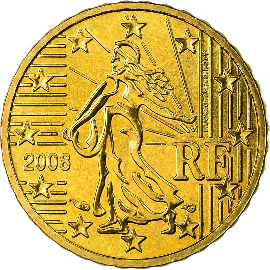 France, 10 Euro Cent, 2008, SUP, Laiton, Gadoury:4b., KM:1410