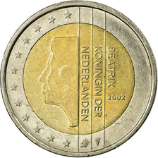 Países Bajos, 2 Euro, 2002, MBC, Bimetálico, KM:241