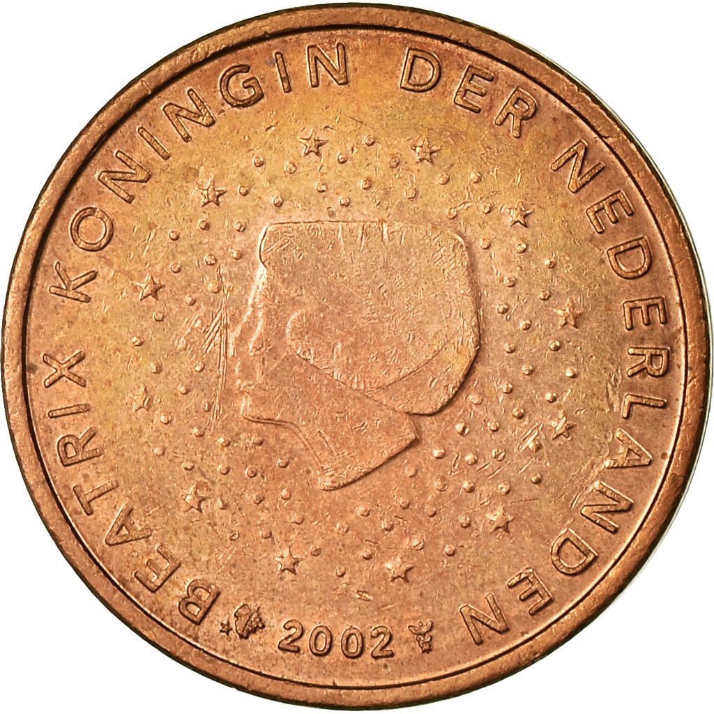 Niederlande, 2 Euro Cent, 2002, SS, Copper Plated Steel, KM:235