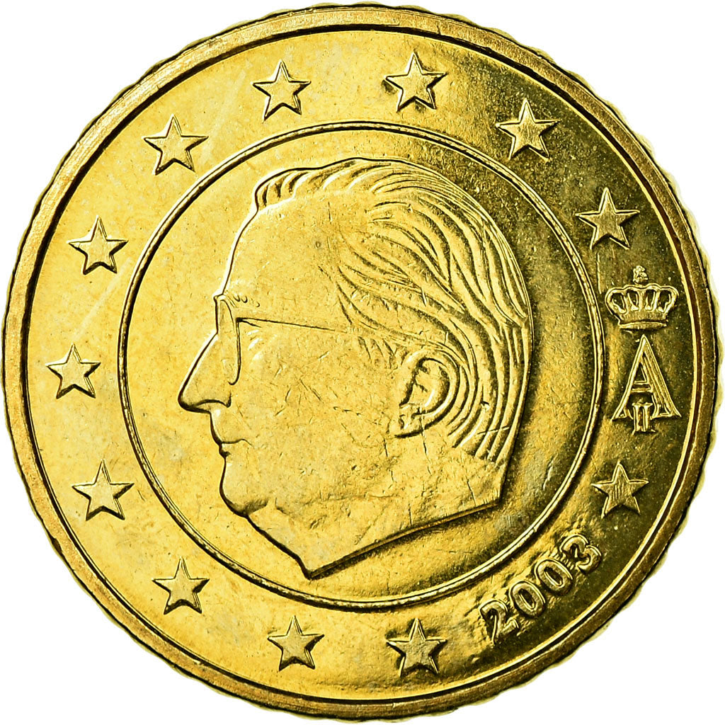 Belgium, 50 Euro Cent, 2003, AU(55-58), Brass, KM:229
