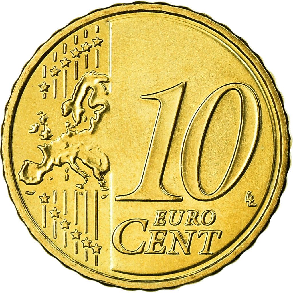 Cipro, 10 Euro Cent, 2009, SPL-, Ottone, KM:81
