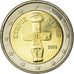 Chipre, 2 Euro, 2008, AU(55-58), Bimetálico, KM:85