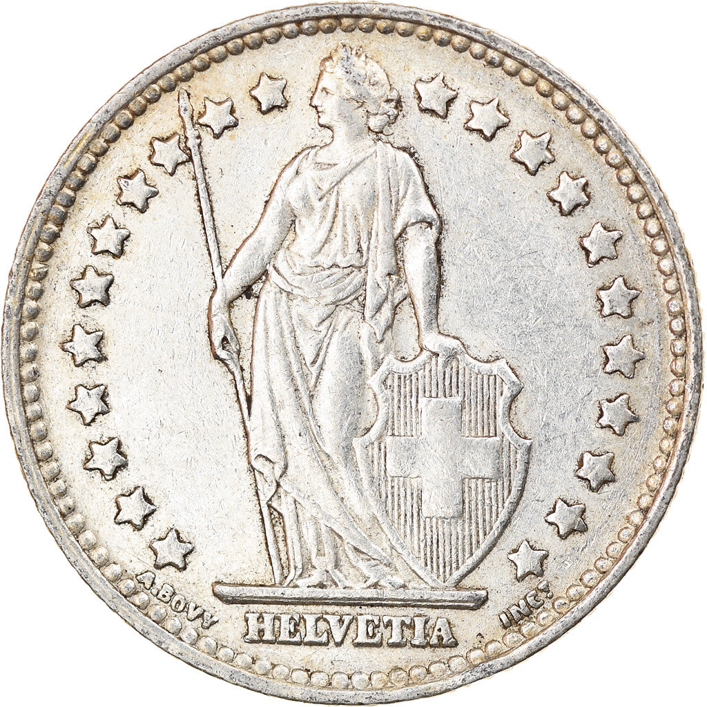 Coin, Switzerland, Franc, 1952, Bern, AU(50-53), Silver, KM:24