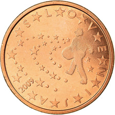 Slovenia, 5 Euro Cent, 2009, AU(55-58), Copper Plated Steel, KM:70