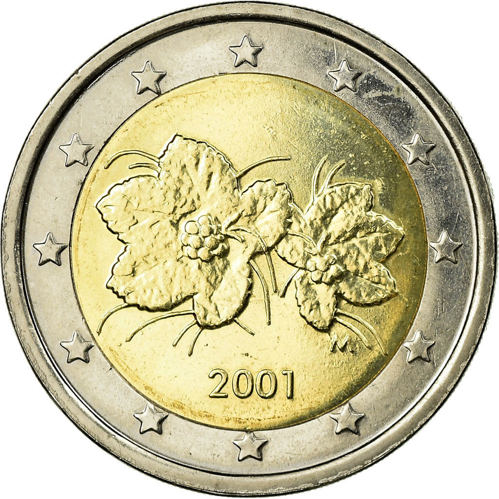 Finlandia, 2 Euro, 2001, BB, Bi-metallico, KM:105