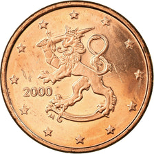 Finland, 5 Euro Cent, 2000, EF(40-45), Copper Plated Steel, KM:100