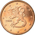 Finland, 5 Euro Cent, 2000, EF(40-45), Copper Plated Steel, KM:100