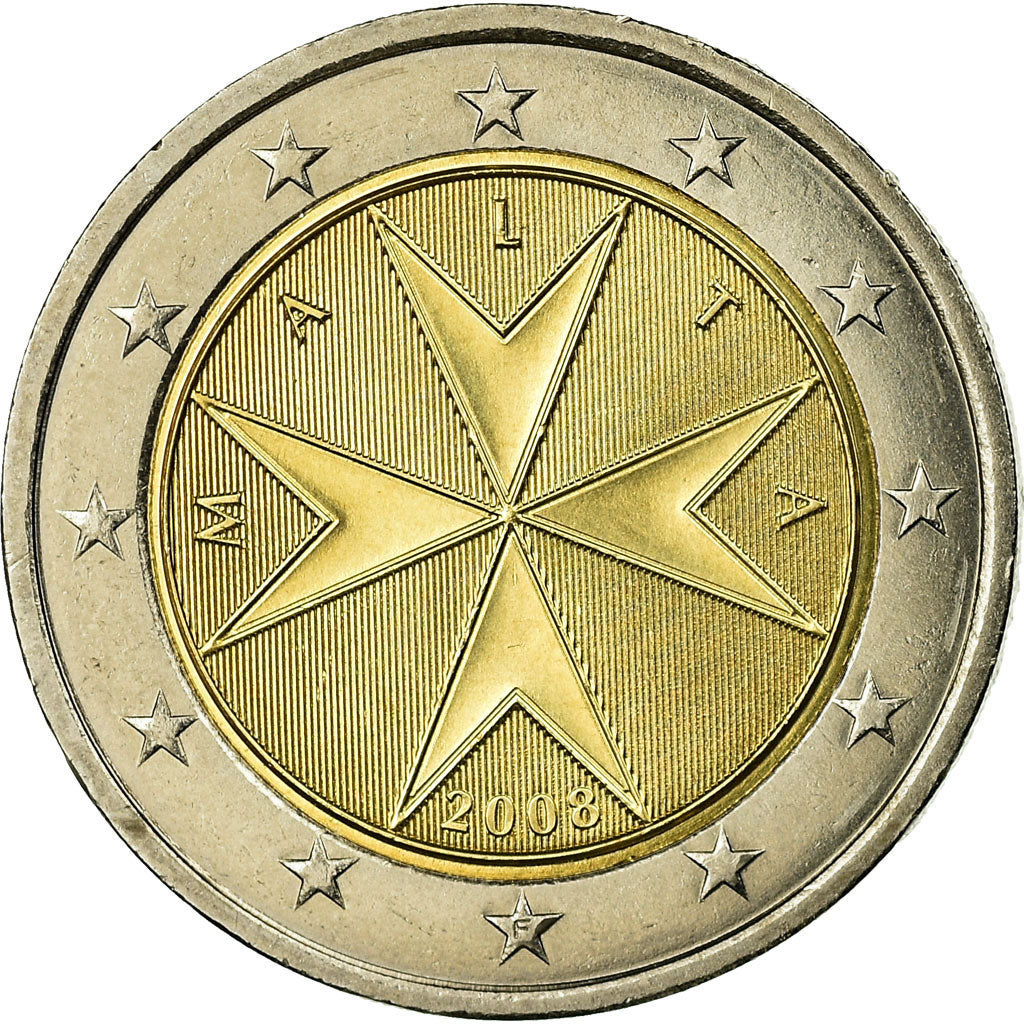 Malta, 2 Euro, 2008, VZ, Bi-Metallic, KM:132