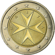 Malta, 2 Euro, 2008, VZ, Bi-Metallic, KM:132