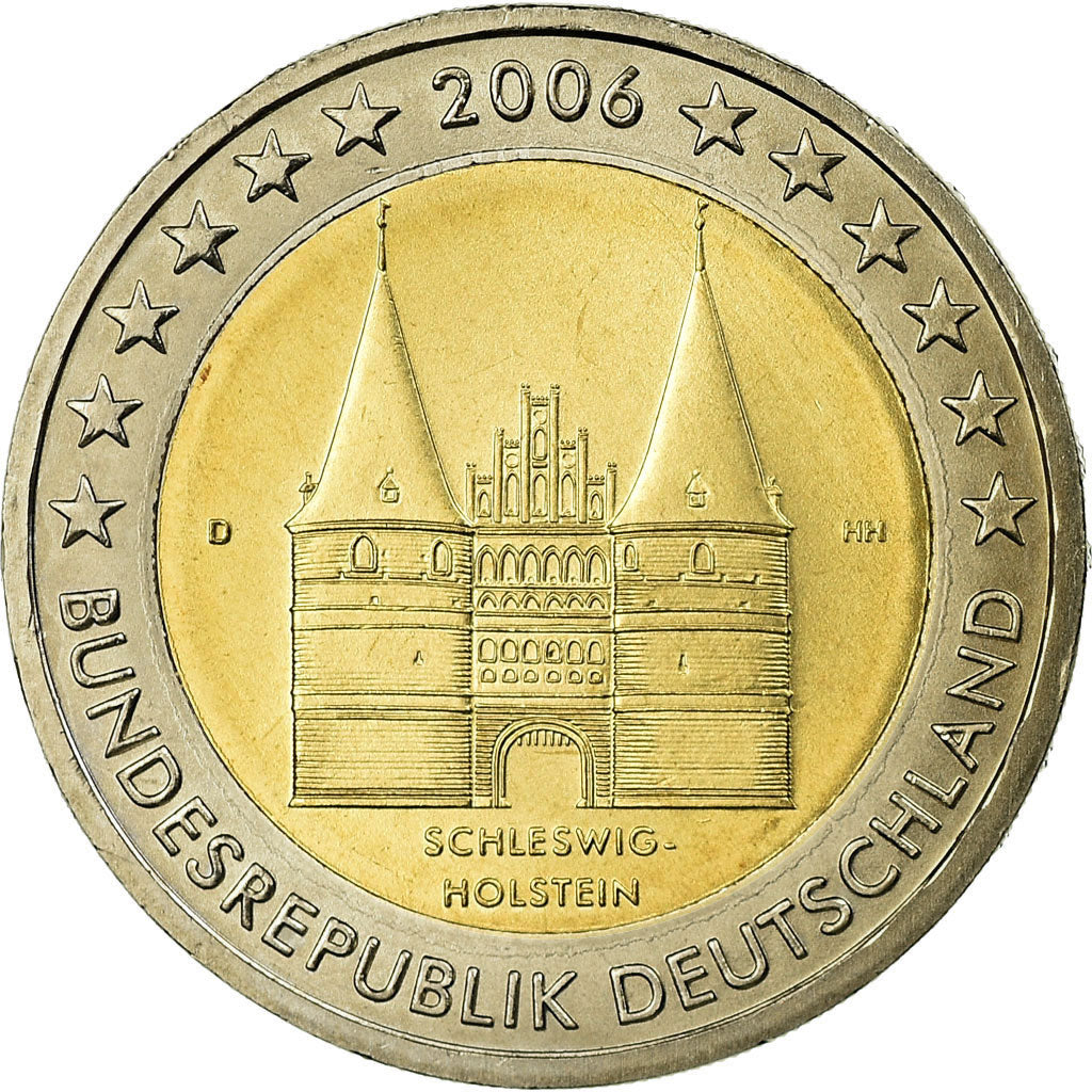 République fédérale allemande, 2 Euro, Schleswig Holstein castle, 2006, SUP