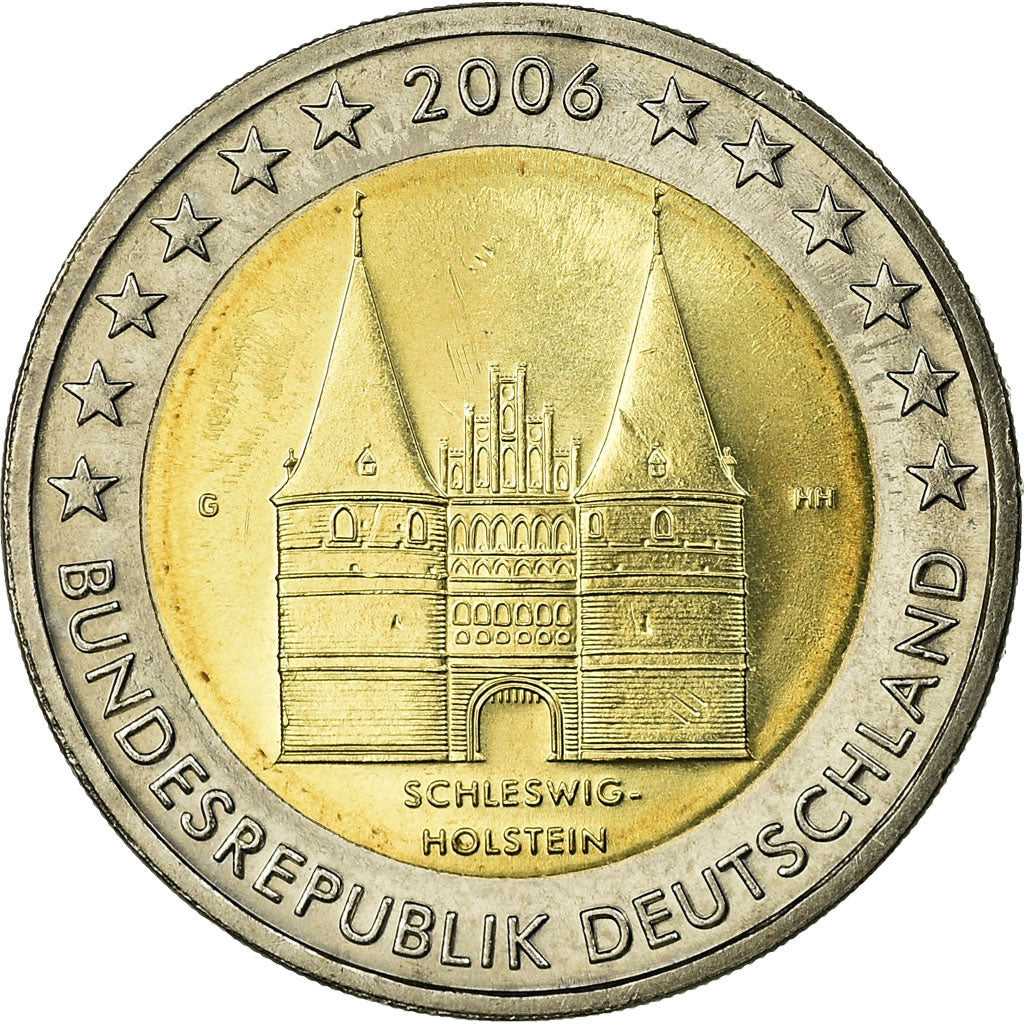 GERMANIA - REPUBBLICA FEDERALE, 2 Euro, Schleswig Holstein castle, 2006, SPL-