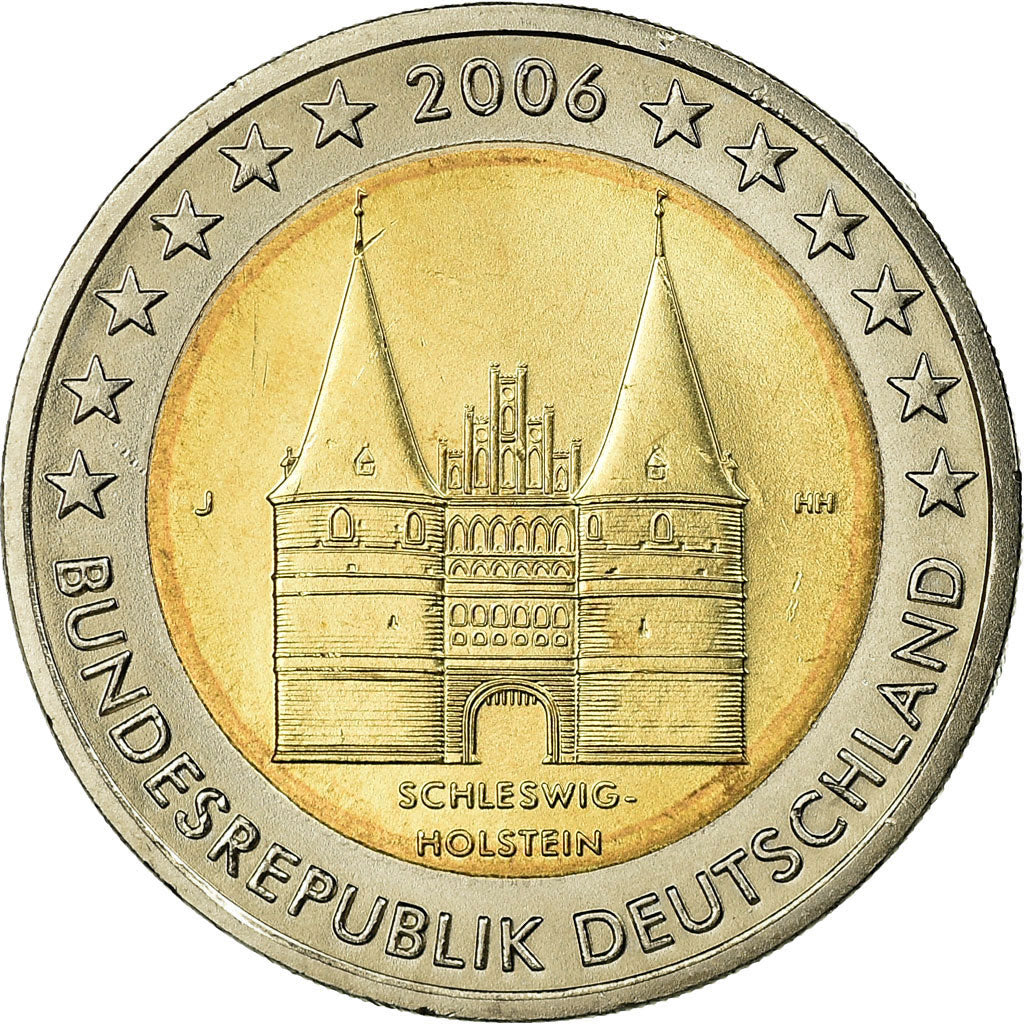 Bundesrepublik Deutschland, 2 Euro, Schleswig Holstein castle, 2006, VZ