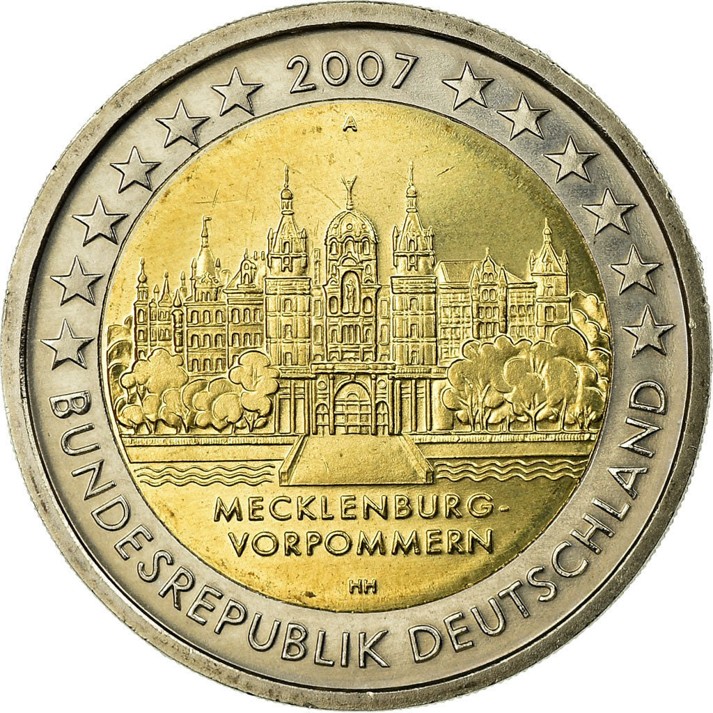GERMANIA - REPUBBLICA FEDERALE, 2 Euro, Mecklembourg, 2007, SPL-, Bi-metallico