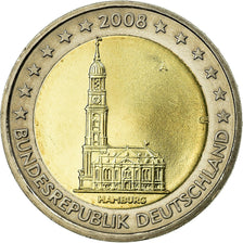 République fédérale allemande, 2 Euro, Hamburg Cathedral, 2008, SUP