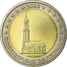 République fédérale allemande, 2 Euro, Hamburg Cathedral, 2008, SUP