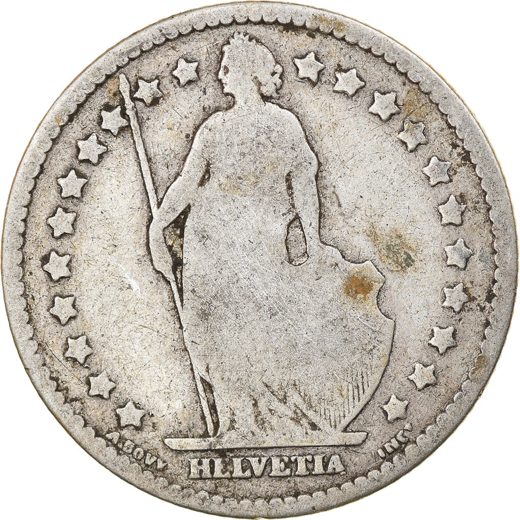 Coin, Switzerland, Franc, 1880, Bern, F(12-15), Silver, KM:24