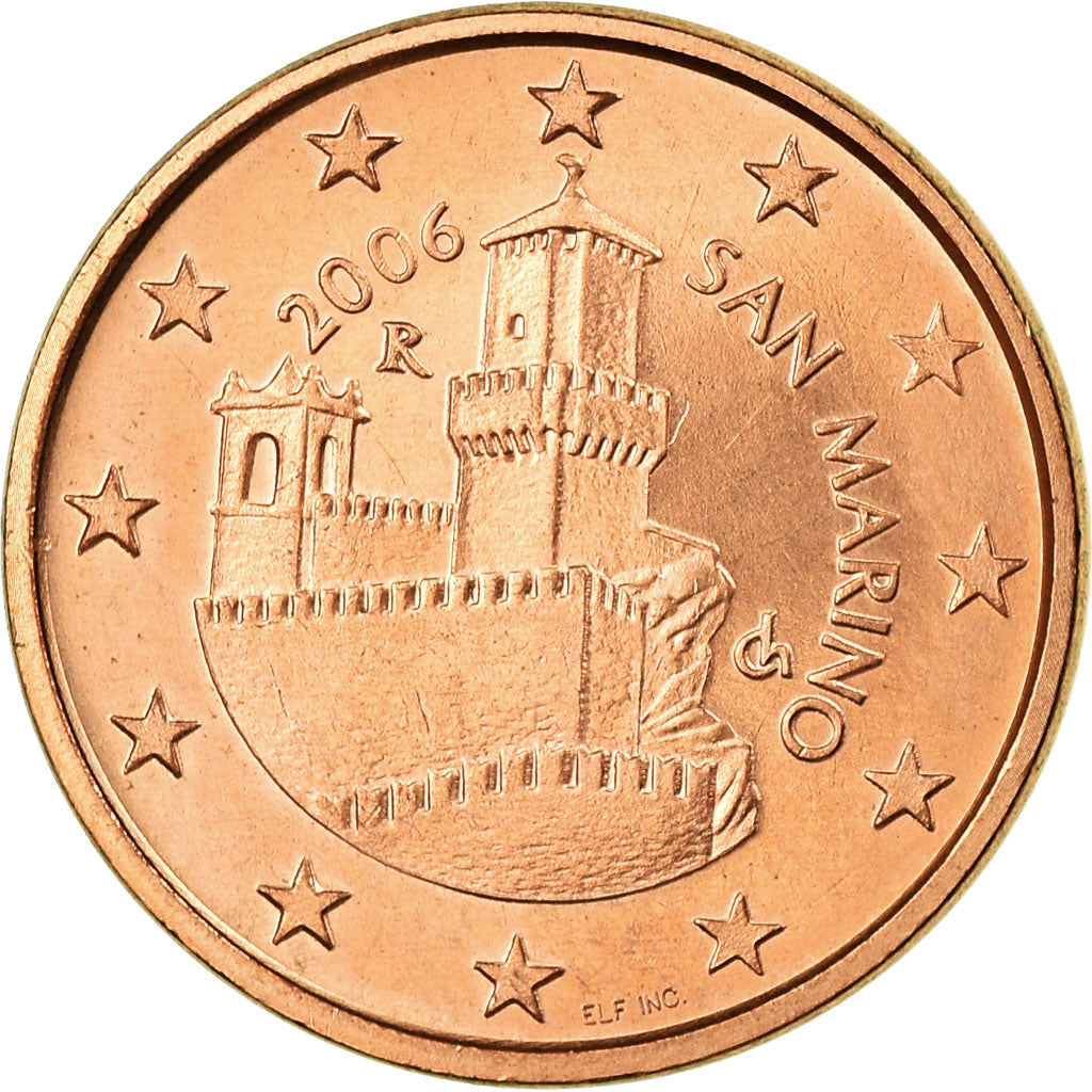 San Marino, 5 Euro Cent, 2006, AU(55-58), Copper Plated Steel, KM:442
