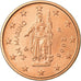 San Marino, 2 Euro Cent, 2006, AU(55-58), Copper Plated Steel, KM:441