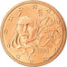 France, 2 Euro Cent, 2006, AU(55-58), Copper Plated Steel, Gadoury:2, KM:1283