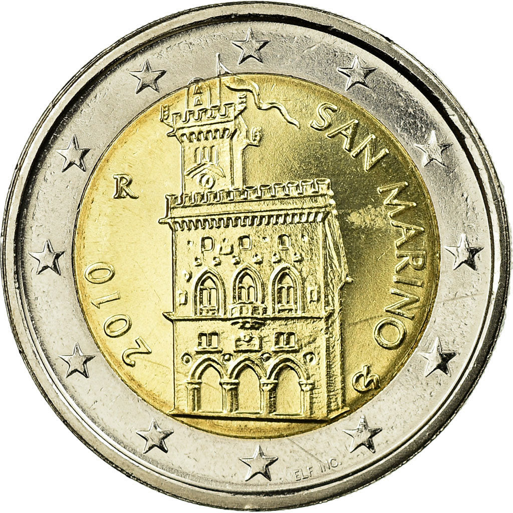 Coin, San Marino, Rome, 2 Euro, 2010, AU(55-58), Bi-Metallic