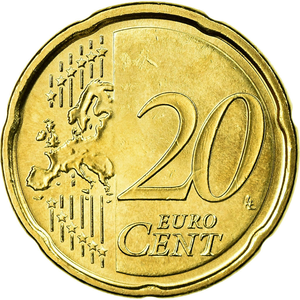 San Marino, 20 Euro Cent, 2008, SPL, Laiton, KM:483