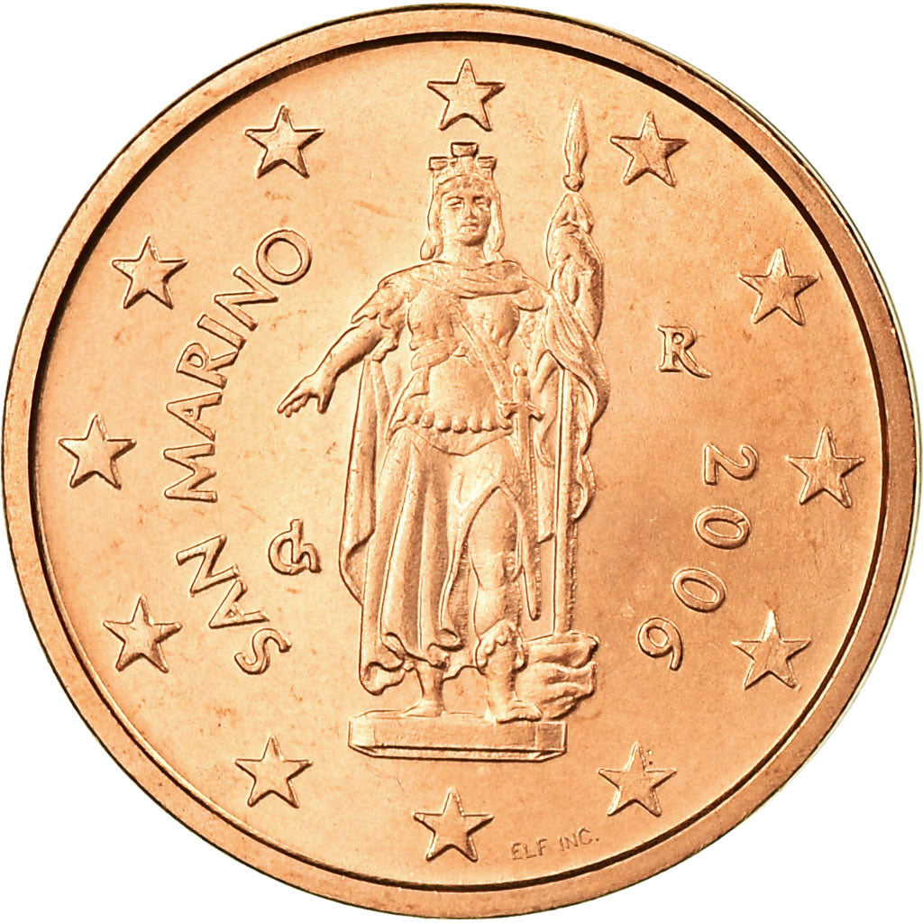 San Marino, 2 Euro Cent, 2006, SPL, Acciaio placcato rame, KM:441