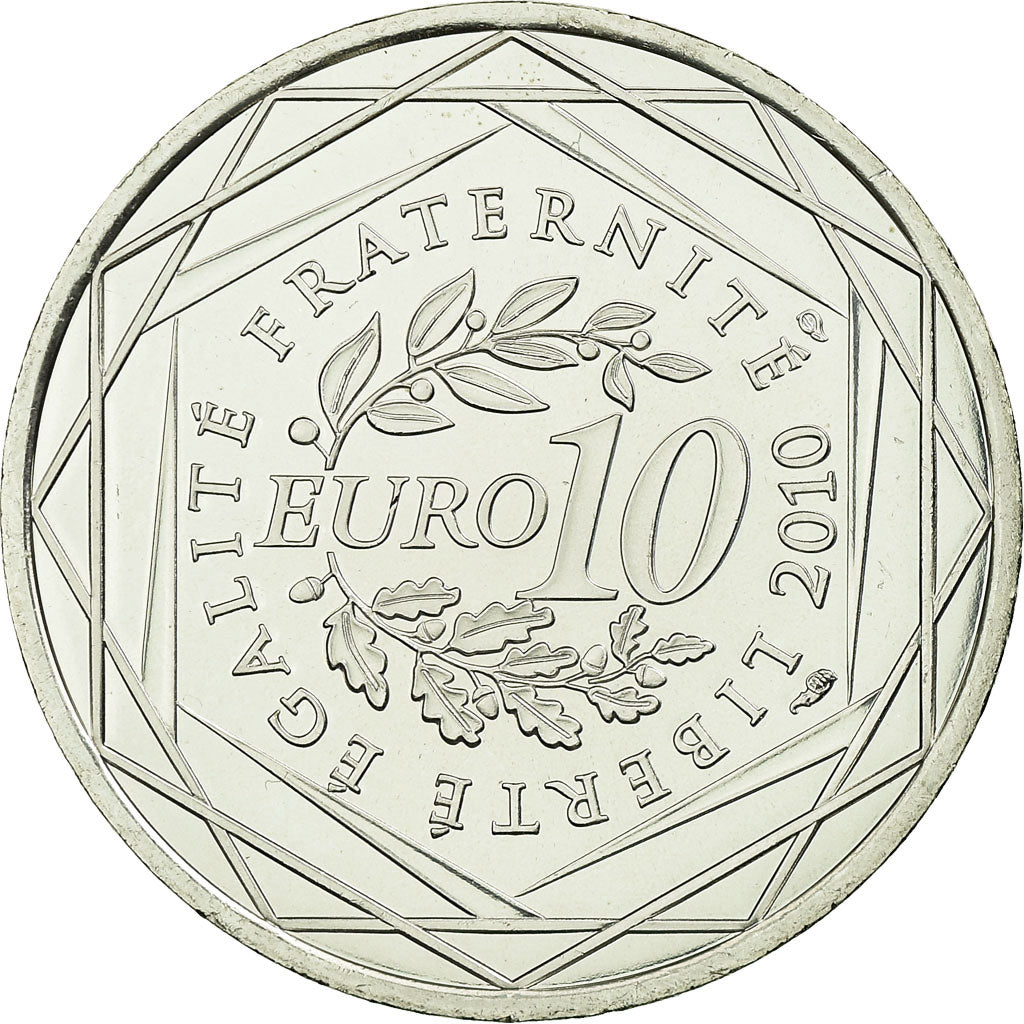 Francia, 10 Euro, Guyane, 2010, SPL, Argento, Gadoury:EU399, KM:1654