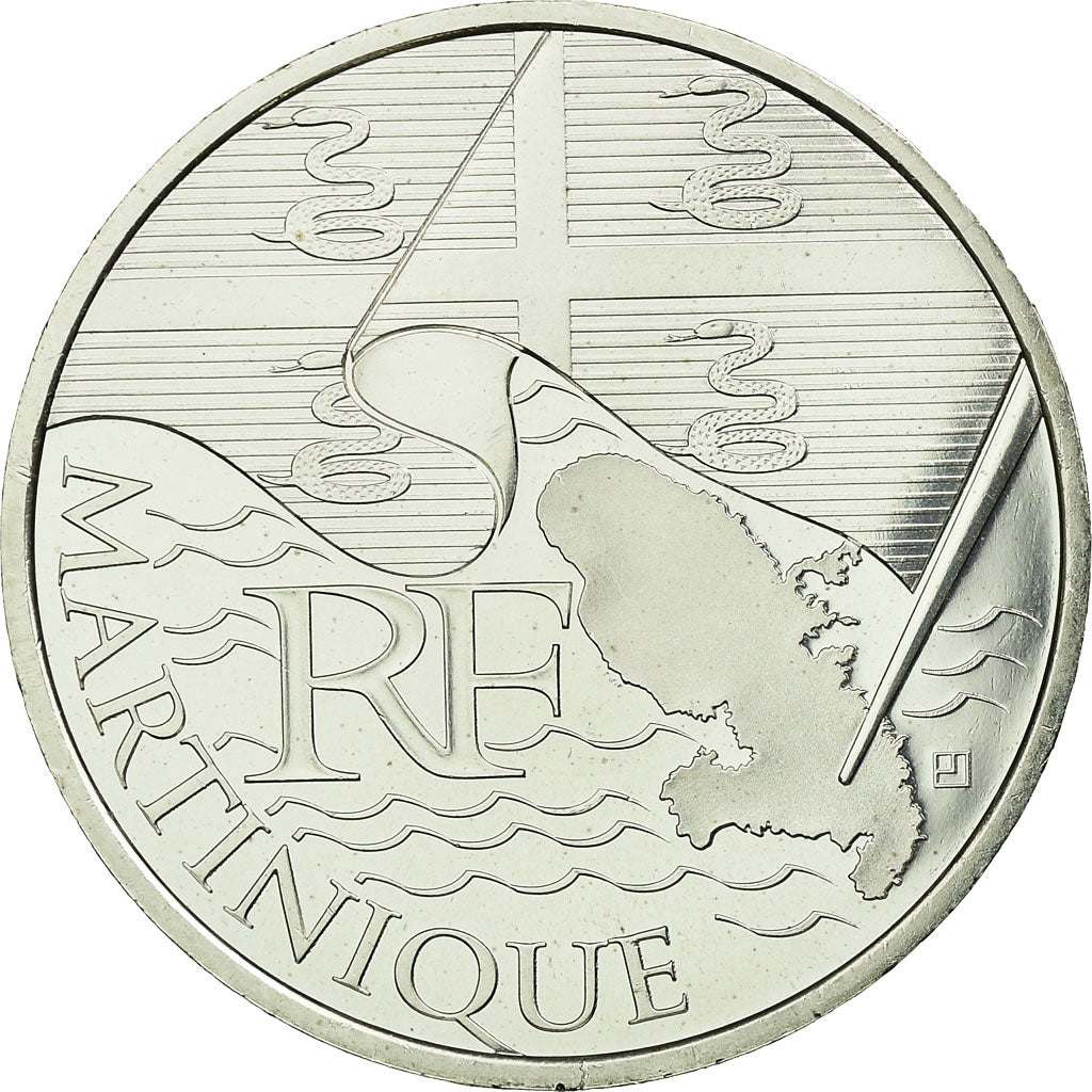 Francia, 10 Euro, Martinique, 2010, SPL, Argento, Gadoury:EU399, KM:1662