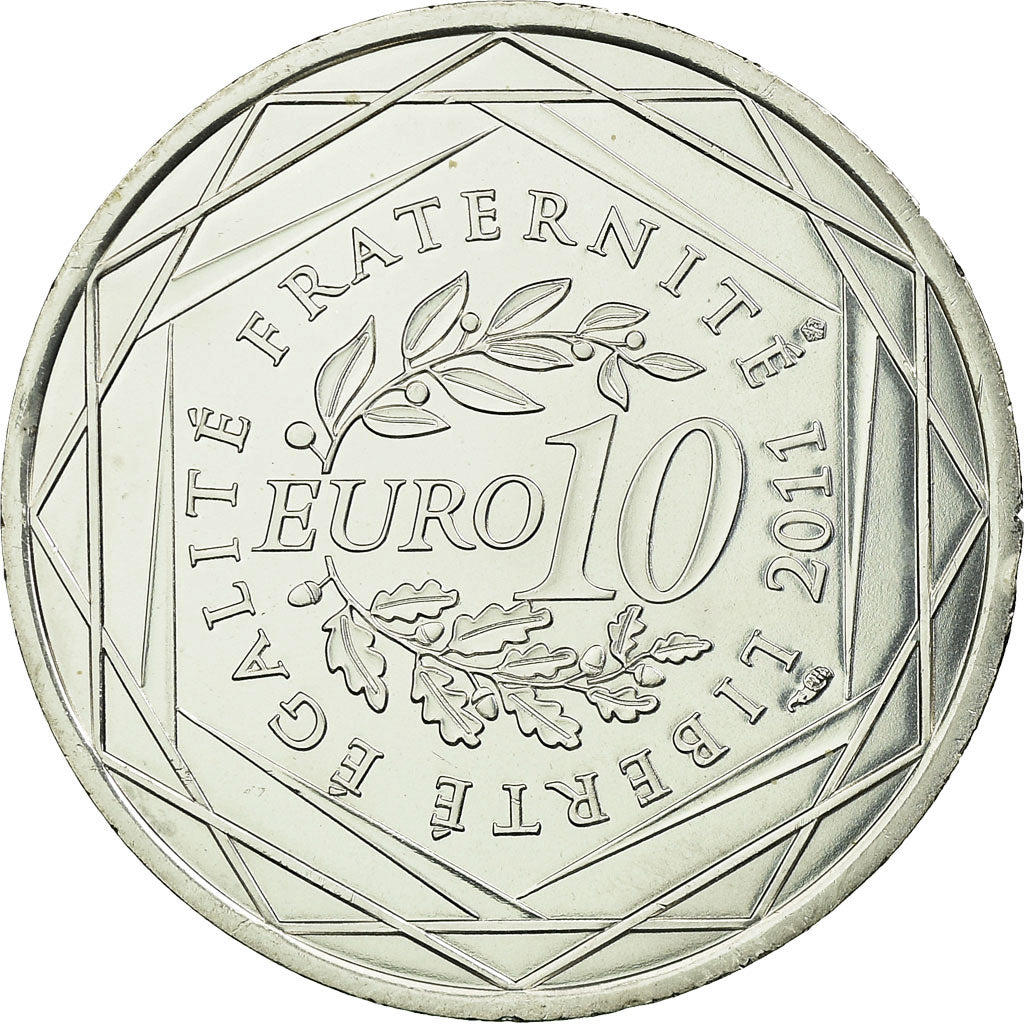 France, 10 Euro, Mayotte, 2011, MS(63), Silver, Gadoury:EU450, KM:1726
