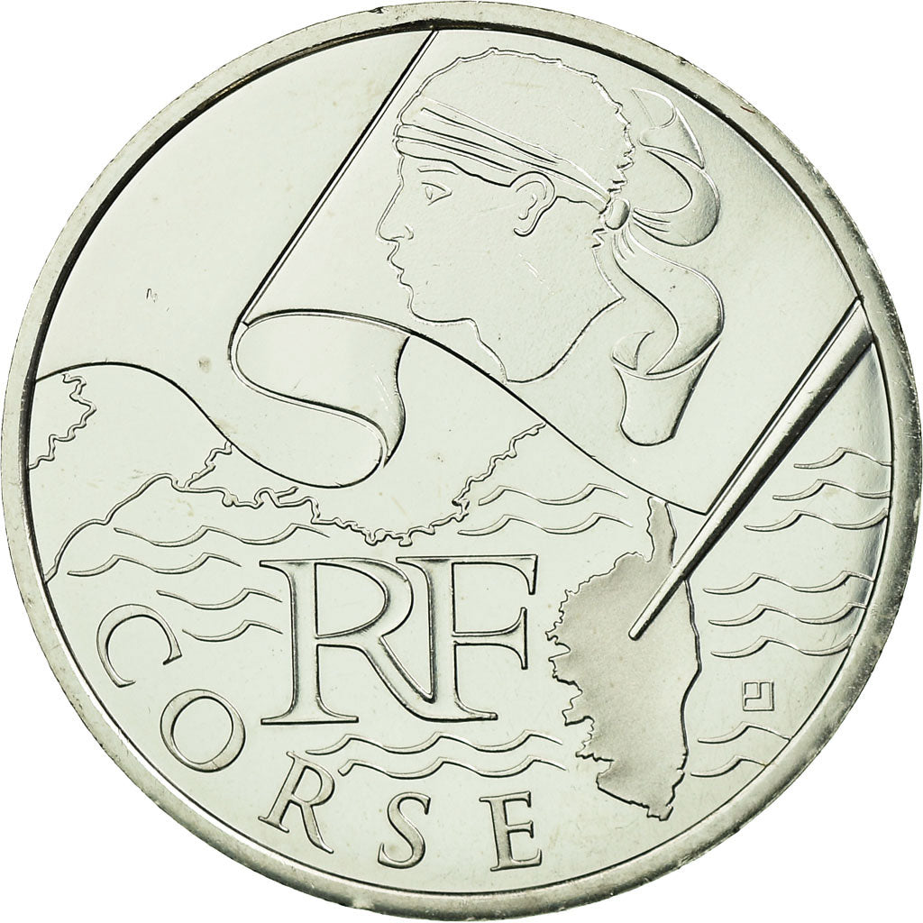 France, 10 Euro, Corse, 2010, MS(63), Silver, Gadoury:EU399, KM:1658