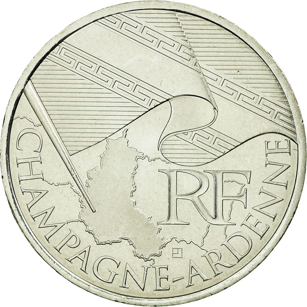 France, 10 Euro, Champagne-Ardenne, 2010, MS(65-70), Silver, Gadoury:EU399
