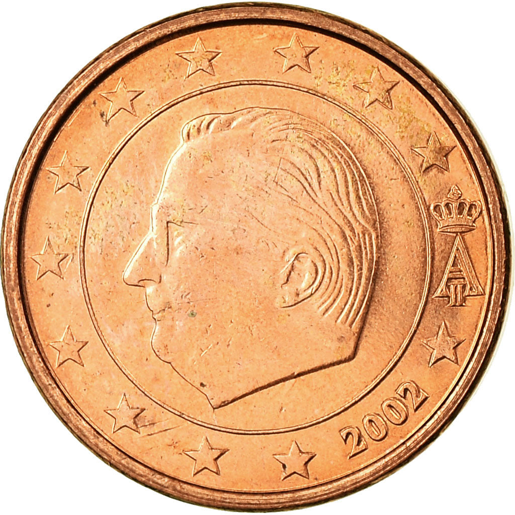 Belgium, Euro Cent, 2002, AU(55-58), Copper Plated Steel, KM:224