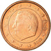 Belgium, Euro Cent, 2002, AU(55-58), Copper Plated Steel, KM:224
