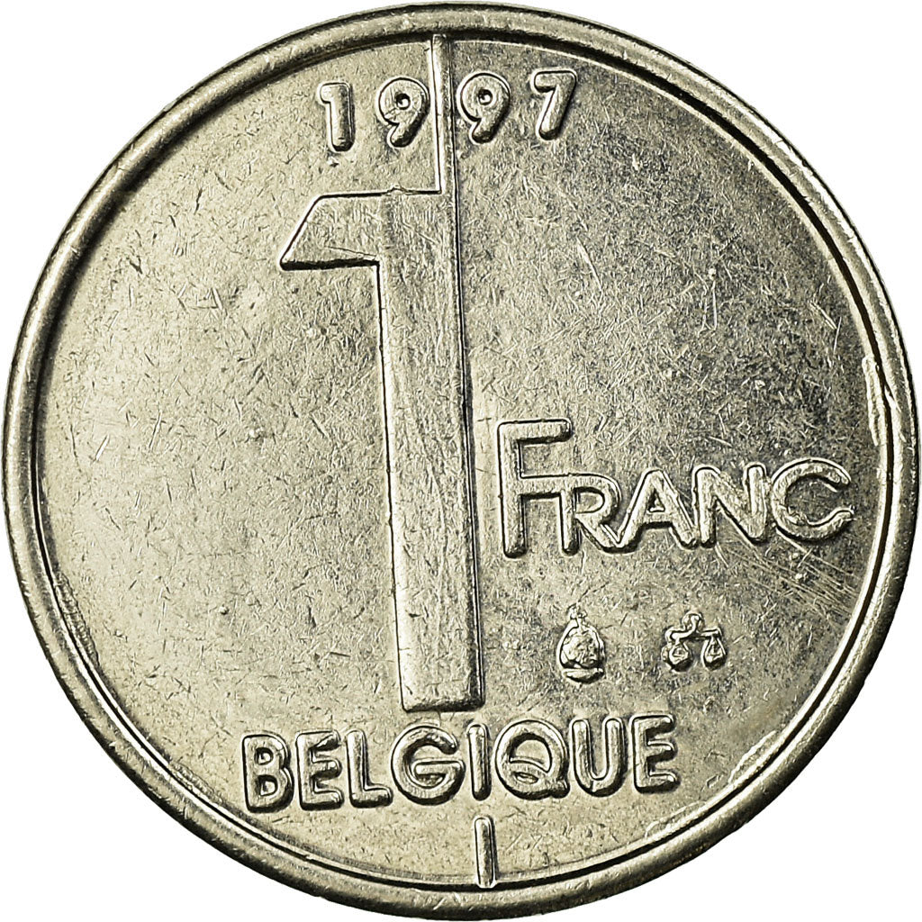 Moneta, Belgio, Albert II, Franc, 1997, Brussels, BB, Ferro placcato nichel