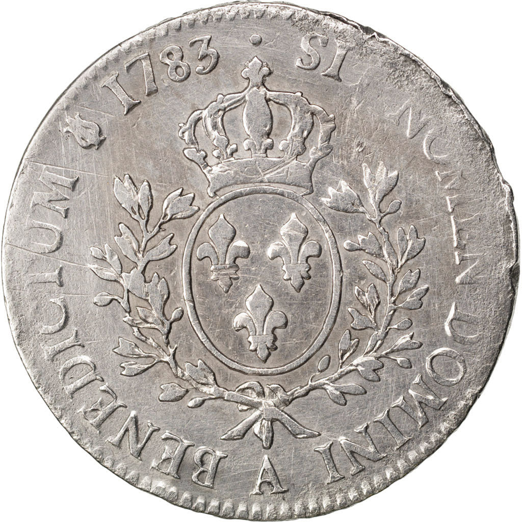 FRANCE, Écu aux branches d'olivier, ECU, 1783, Paris, KM #564.1, VF(30-35), ...