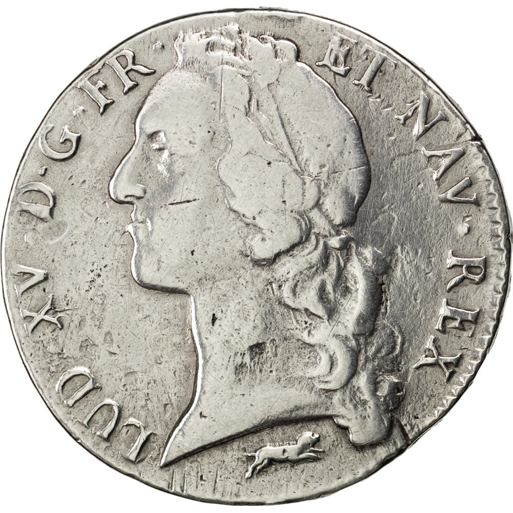 FRANCE, ECU, 1759, Orl, KM #523.18, VF(30-35), Silver, Gadoury #322, 322.00