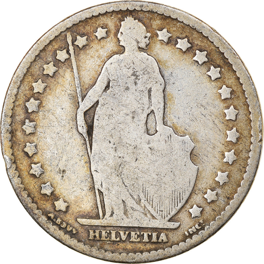 Coin, Switzerland, Franc, 1880, Bern, F(12-15), Silver, KM:24