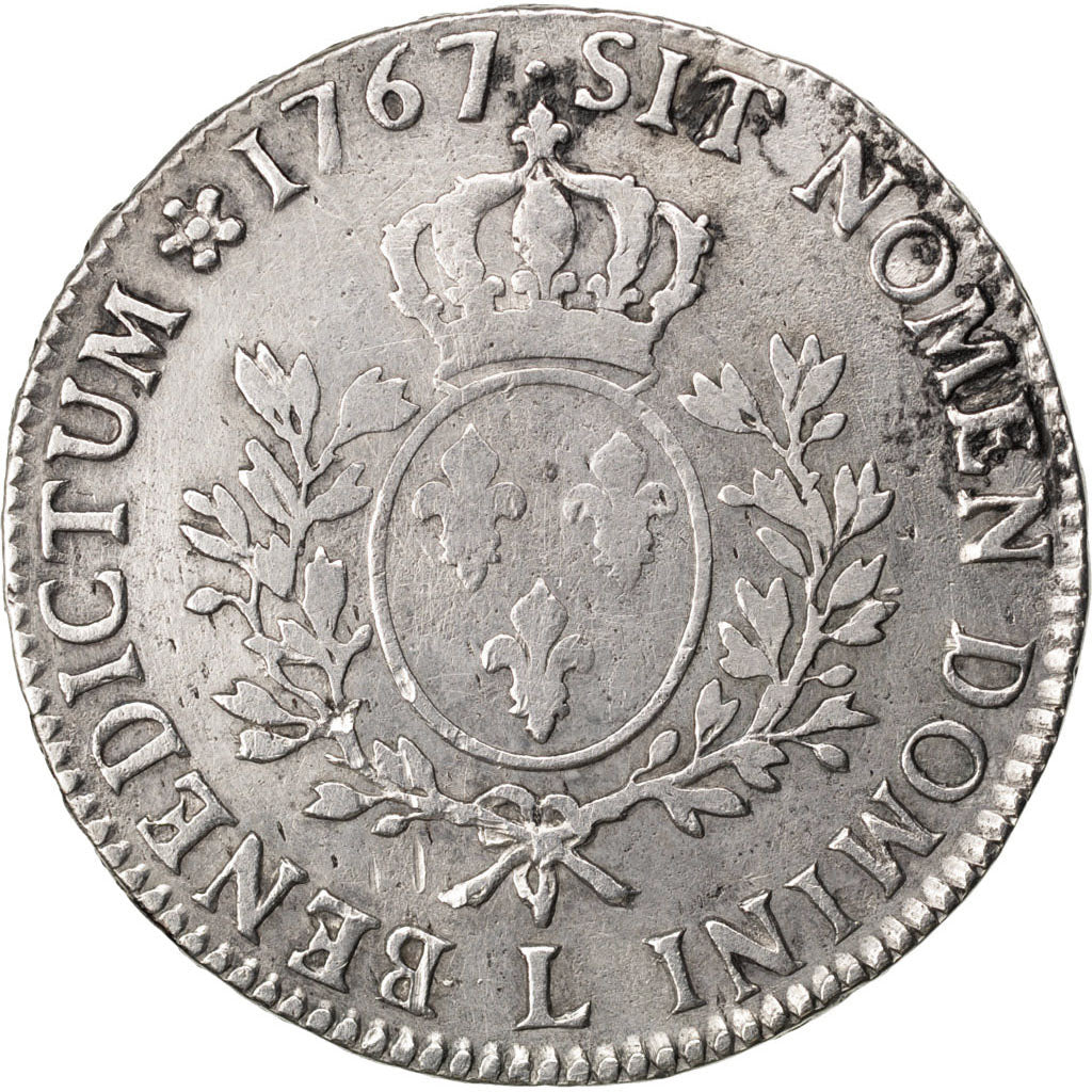 FRANCE, Écu au bandeau, ECU, 1767, Bayonne, KM #512.12, VF(30-35), Silver, ...