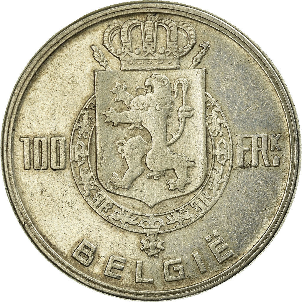 Coin, Belgium, 100 Francs, 100 Frank, 1951, VF(30-35), Silver, KM:139.1