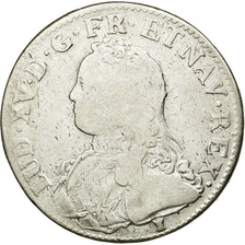 Coin, France, Louis XV, Écu aux branches d'olivier, Ecu, 1727, Rennes
