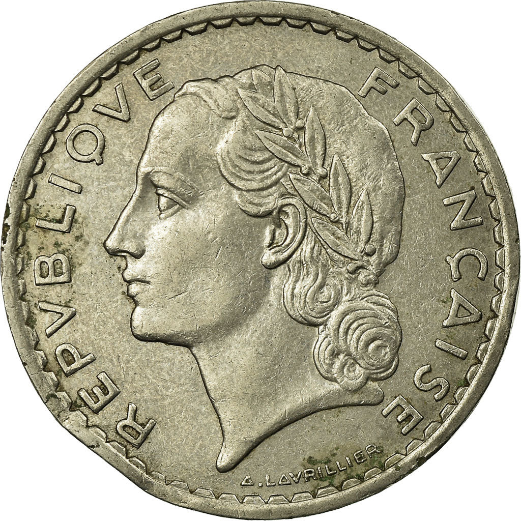 Coin, France, Lavrillier, 5 Francs, 1935, Paris, VF(20-25), Nickel, KM:888