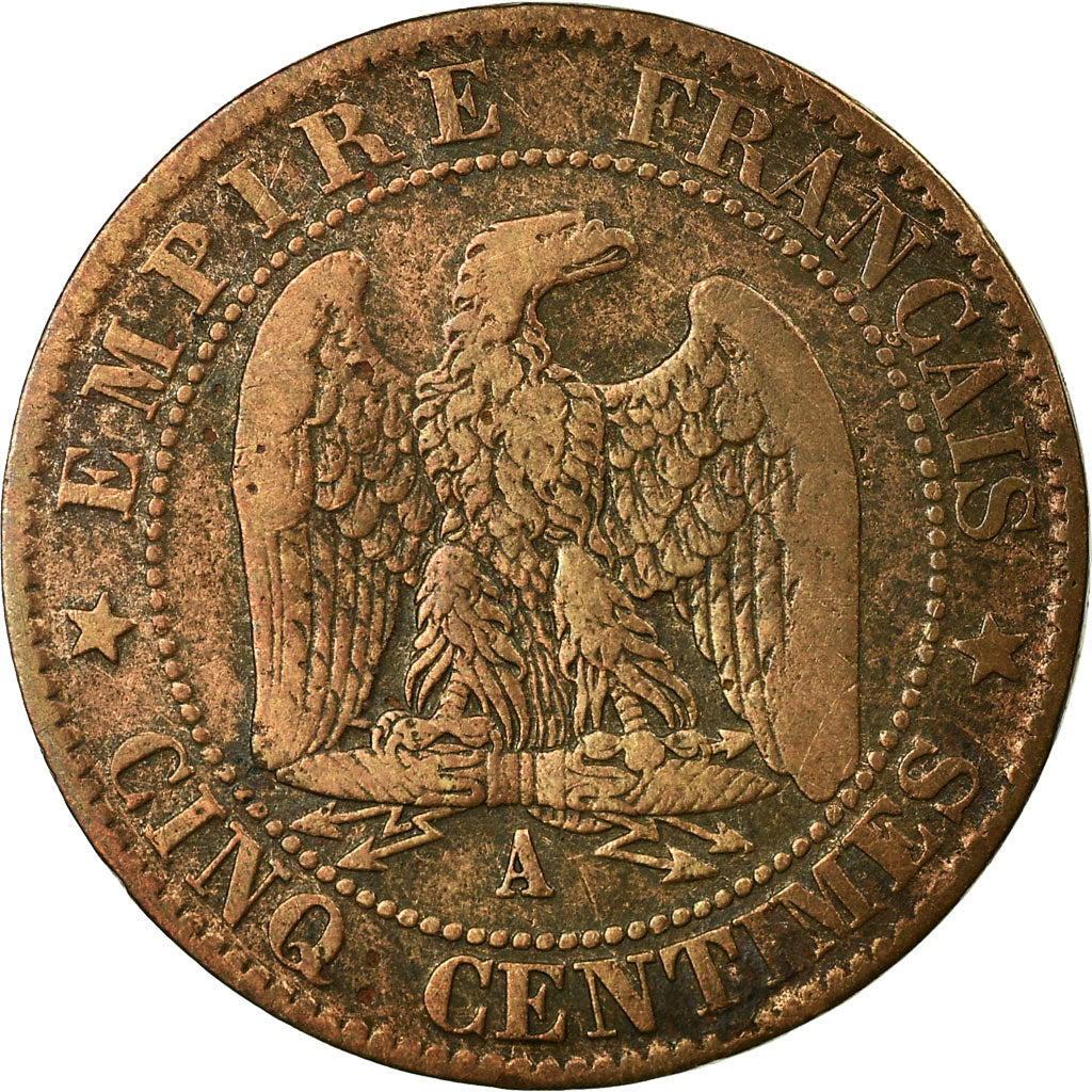 Coin, France, Napoleon III, Napoléon III, 5 Centimes, 1863, Paris, VF(20-25)