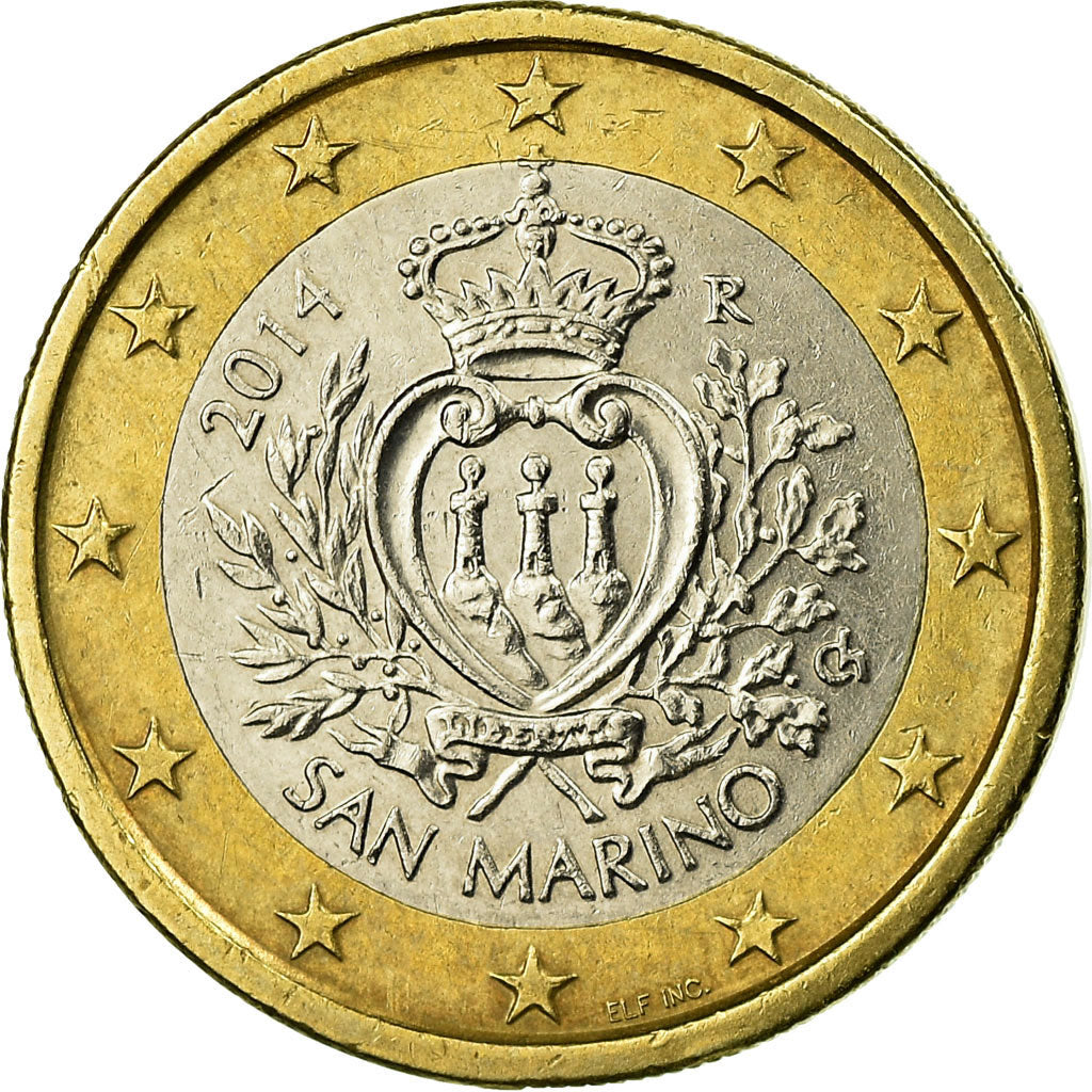 San Marino, Euro, 2014, EF(40-45), Bimetaliczny, KM:New