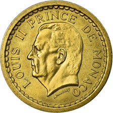 Coin, Monaco, Louis II, 2 Francs, Undated (1943), AU(55-58), Aluminum-Bronze